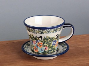 FILIŻANKA CERAMICZNA ZE SPODKIEM 0,24 L Z18021803/DU182