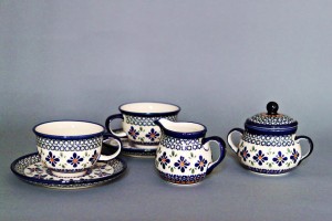 CERAMICZNY ZESTAW KAWOWY DLA 2 OSÓB DEK.DU60